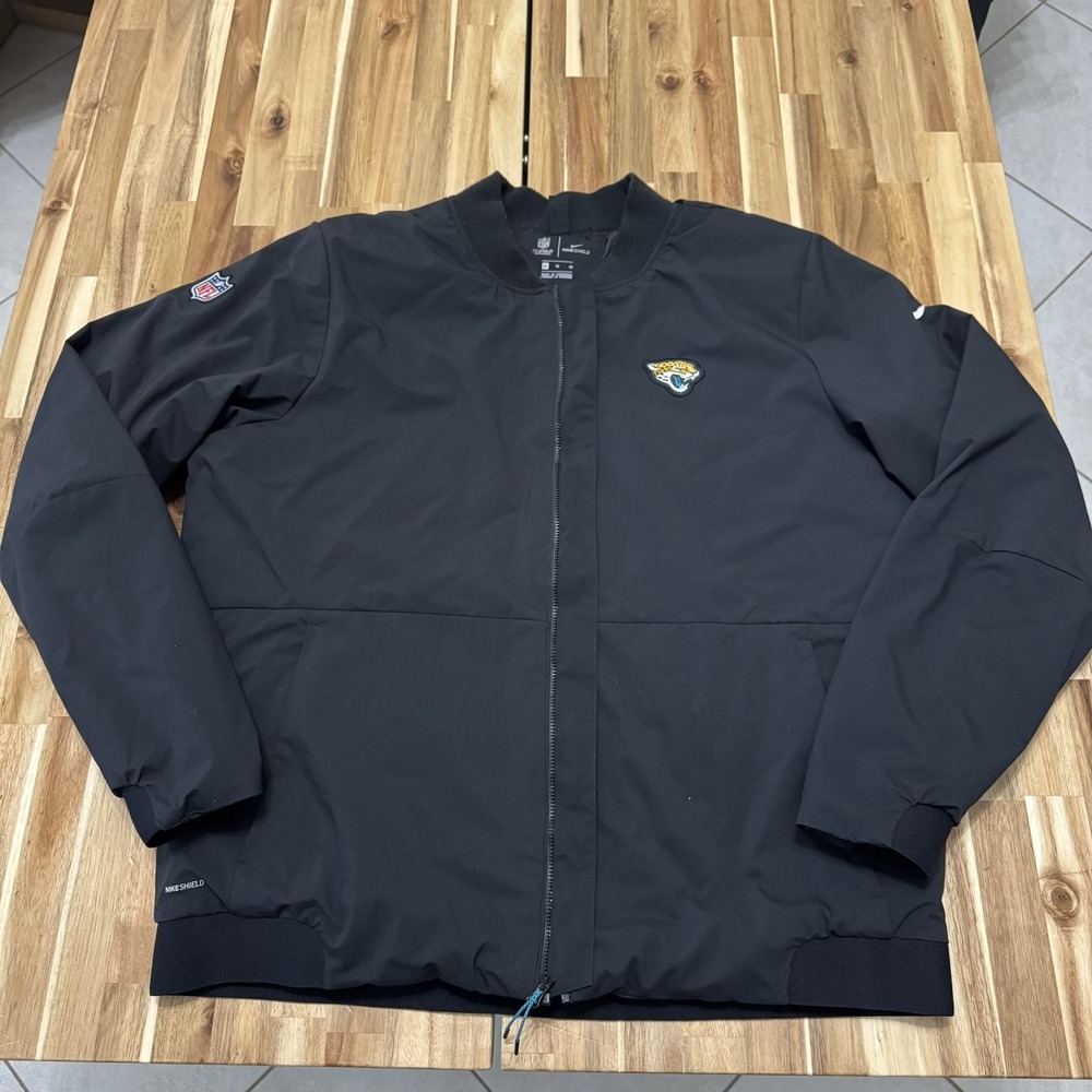Nike Shield Jacksonville Jaguars Mens XL Black Bomber Sideline NFL Jacket